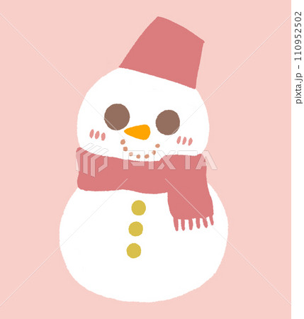 マフラーを巻いたかわいい雪だるま(1) 110952502