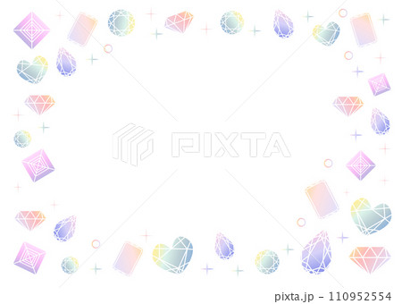 手描き風の宝石イラスト 110952554
