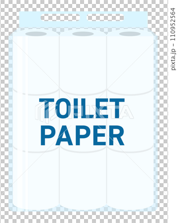 トイレットロールのイラストセット 110952564