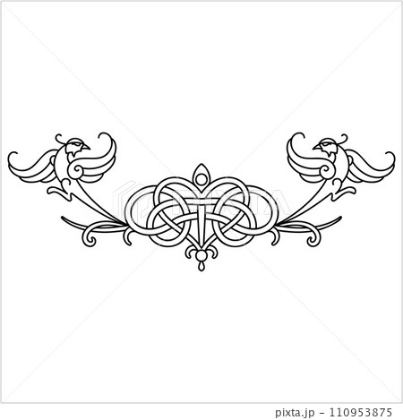 Vector Linear Zoomorphic Pattern 110953875