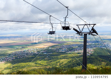 Ski lift to the Mount Tserkovka, Belokurikha, Altai Krai 110954795