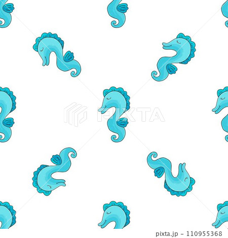 Creative marine seamless pattern 110955368
