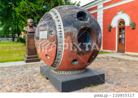 Lander of topographical satellite "Comet" at Peter and Paul fortress in St. Petersburg, Russia Lander of topographical satellite "Comet" at Peter and Paul fortress in St. Petersburg, Russia 110955517