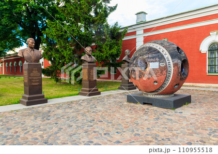 Lander of topographical satellite "Comet" at Peter and Paul fortress in St. Petersburg, Russia 110955518