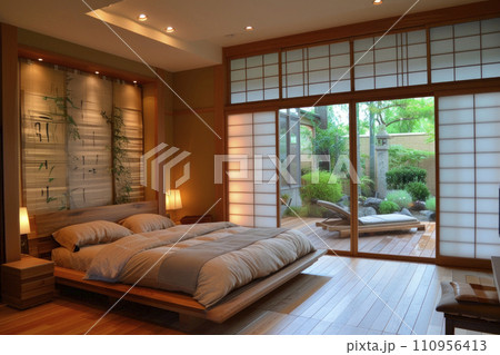 modern japandi bedroom style modern japandi bedroom style 110956413