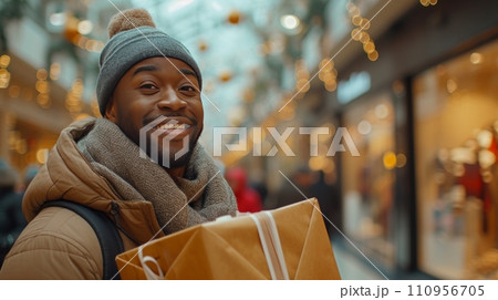 A Handsome Man Delights in Shopping for Gifts...のイラスト素材 [110956705] - PIXTA