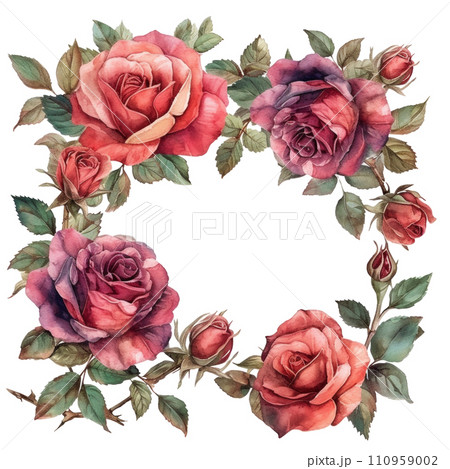 watercolor wedding elegant border isolated watercolor wedding elegant border isolated 110959002