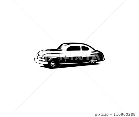 1949 mercury caupe premium vector design. isolated on white background side view. Best for logos, badges, emblems, icons, car industry and available in eps 10. 110960289