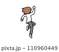 ジャンプする女性 110960449