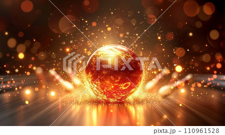 Bowling strike  bowling ball crashing into pins on alley   sport competition or tournament concept 110961528