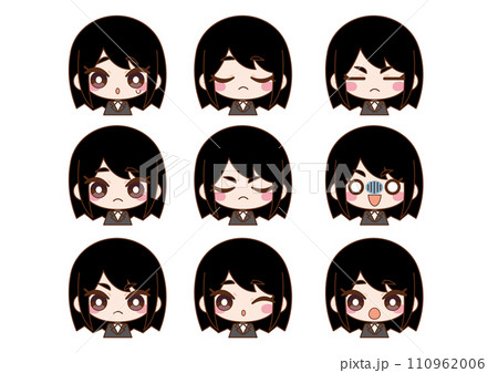 笑う会社員女性 イラストセット 笑う会社員女性 イラストセット 110962006
