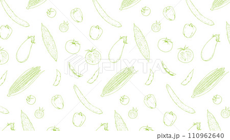 夏野菜のペン画の背景 壁紙 夏野菜のペン画の背景 壁紙 110962640