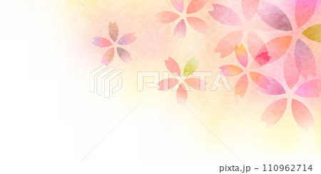 桜　春　花びら　背景	 110962714