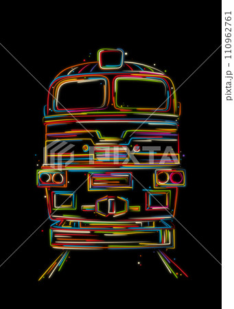 Diesel locomotive vector 110962761