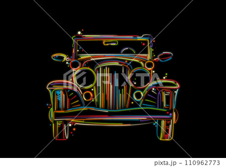 Vintage car vector 110962773