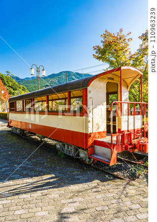静岡県大井川鐵道の絶景巡り　千頭駅の音戯の郷（道の駅）展示車両 110963239