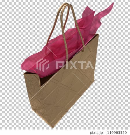 The Gold shopping bag for market or Advertising concept 3d rendering. 110963520