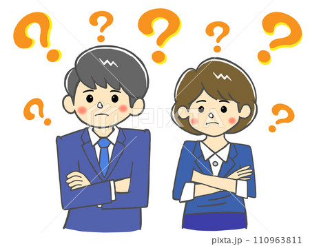 なんでだろう?疑問だらけの会社員ペア なんでだろう?疑問だらけの会社員ペア 110963811