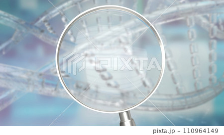 The magnifying glass on sci Background  3d rendering. 110964149