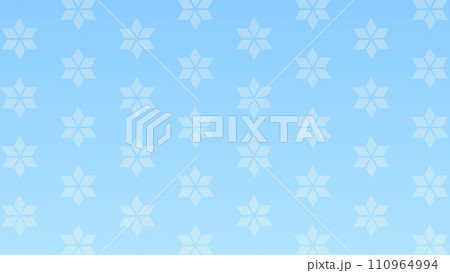雪の結晶をイメージした水色の背景 雪の結晶をイメージした水色の背景 110964994