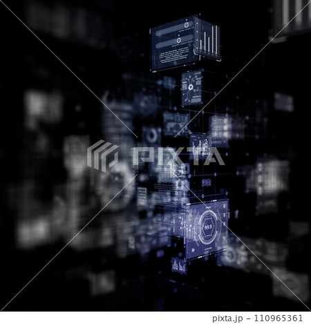 HUDホログラムのグラフィックデザイン 110965361