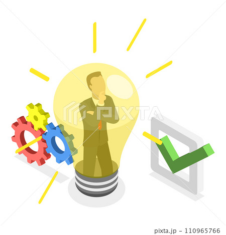 3D Isometric Flat Vector Illustration of Creativity and Innovations. Item 3 3D Isometric Flat Vector Illustration of Creativity and Innovations. Item 3 110965766