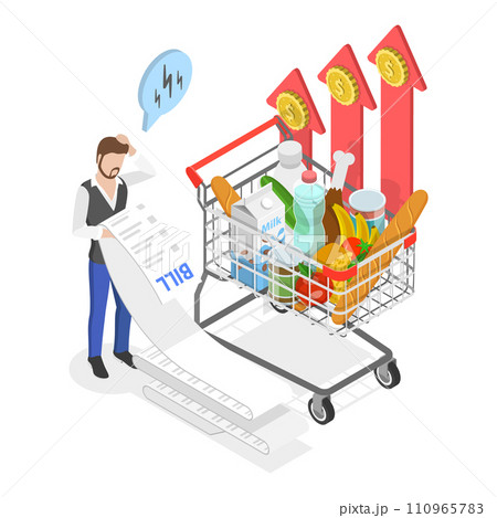 3D Isometric Flat Vector Illustration of Inflation. Item 2 110965783