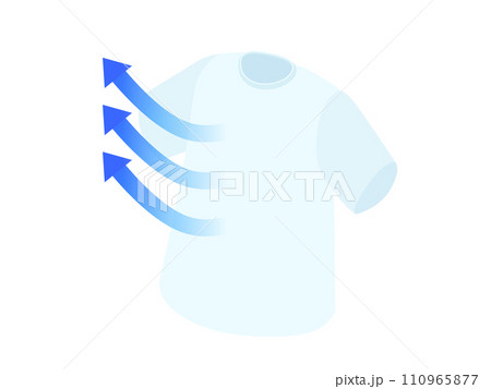 通気性のあるTシャツのイラスト	 110965877