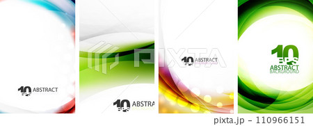 Set of blur waves poster backgrounds. Vector illustration For Wallpaper, Banner, Background, Card, Book Illustration, landing page 110966151
