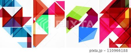 Set of abstract random triangle composition backgrounds. Vector illustration for for wallpaper, business card, cover, poster, banner, brochure, header, website Set of abstract random triangle composition backgrounds. Vector illustration for for wallpaper, business card, cover, poster, banner, brochure, header, website 110966188