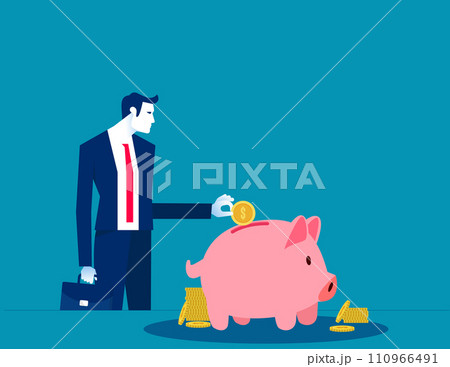 Money saving. Business generating vector illustration concept 110966491