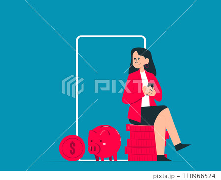 Person trading on a stock market. Finance app vector concept 110966524