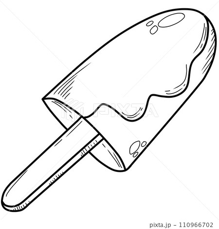 coloring book art supply of ice cream 110966702