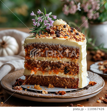 イギリス伝統のキャロットケーキ 110967426
