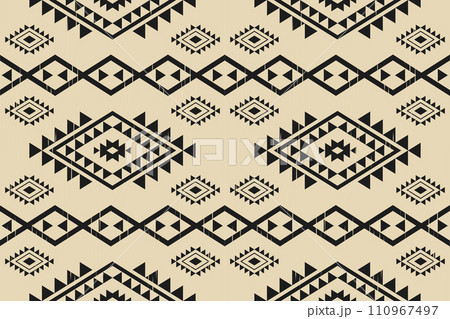 Navajo tribal vector seamless pattern. Native American ornament. Ethnic South Western decor style. Boho geometric ornament. Vector seamless pattern. Mexican blanket, rug. Woven carpet illustration. Navajo tribal vector seamless pattern. Native American ornament. Ethnic South Western decor style. Boho geometric ornament. Vector seamless pattern. Mexican blanket, rug. Woven carpet illustration. 110967497