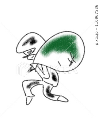 レトロな泥棒のイラスト レトロな泥棒のイラスト 110967586