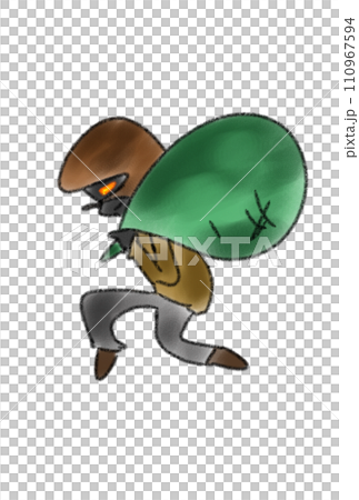 レトロな泥棒のイラスト レトロな泥棒のイラスト 110967594