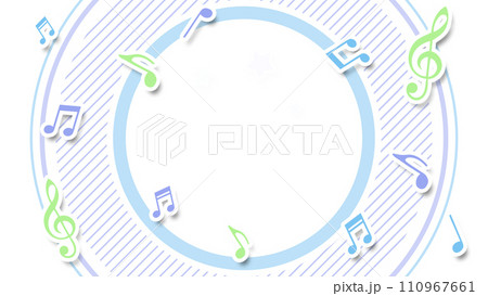 音符と星が弾けるポップな背景 音符と星が弾けるポップな背景 110967661
