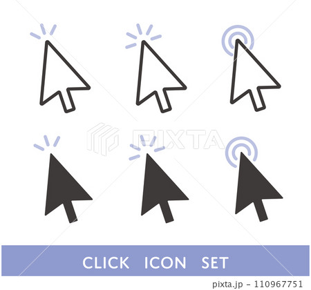 クリックアイコンセット 110967751