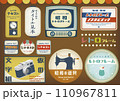 ノスタルジックフレームとバナー 昭和レトロで彩るタイトル見出し 110967811