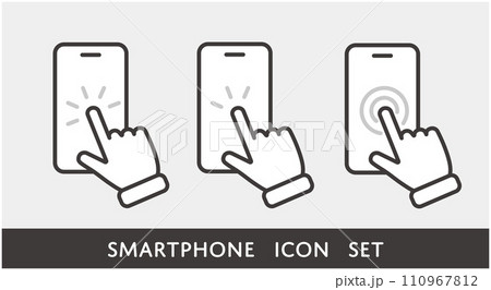 スマートフォン　タッチ　アイコンセット 110967812