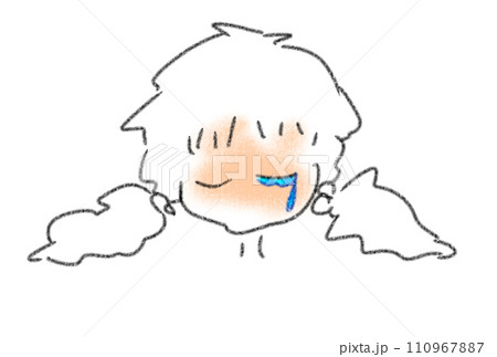 涙を流す女の子 110967887