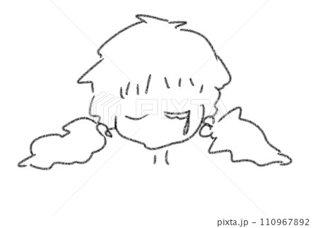 涙を流す女の子 110967892