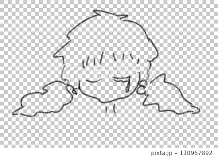 涙を流す女の子 110967892