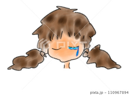 涙を流す女の子 涙を流す女の子 110967894
