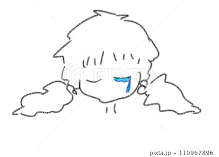 涙を流す女の子 涙を流す女の子 110967896