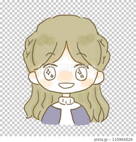 喜ぶ表情を浮かべる女の子 110968826