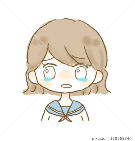 泣いている女性のイラストのイラスト素材 [110968840] - PIXTA