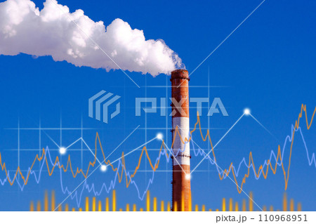 Thermal power plant, the smoke extracted by a thermal power plant on the chimney, in the production process. Heating price increase schedule Thermal power plant, the smoke extracted by a thermal power plant on the chimney, in the production process. Heating price increase schedule 110968951
