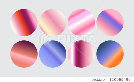 Vector shiny hologram foil texture gradation background illustration Vector shiny hologram foil texture gradation background illustration 110969490